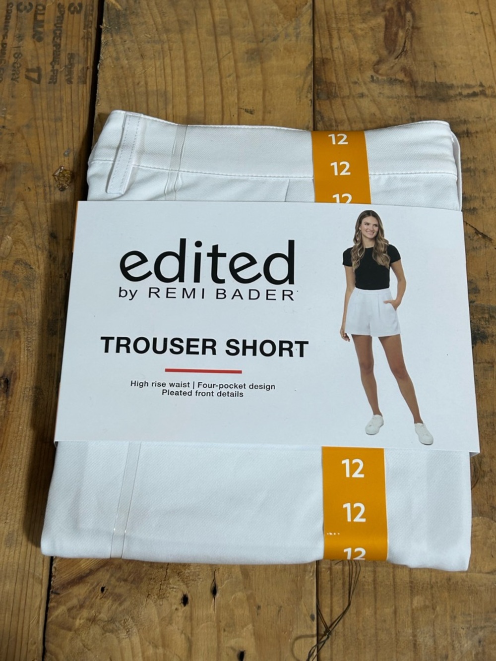 Edited by Remi Bader High-Waist White Trouser Shorts